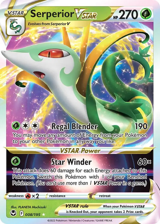 Serperior VSTAR 008, Silver Tempest | Sword & Shield, , 0.00 kr, Pokesingles. Kjøp pokemon kort til lave priser hos oss.