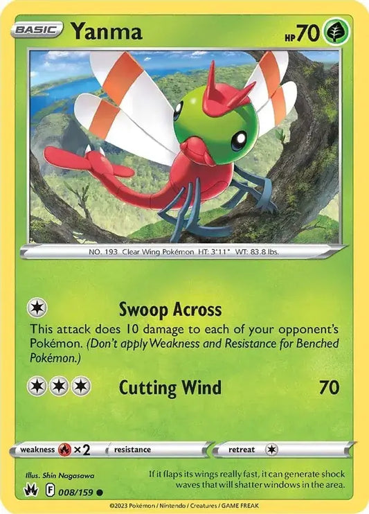 Yanma 008, Crown Zenith | Sword & Shield, , 0.00 kr, Pokesingles. Kjøp pokemon kort til lave priser hos oss.
