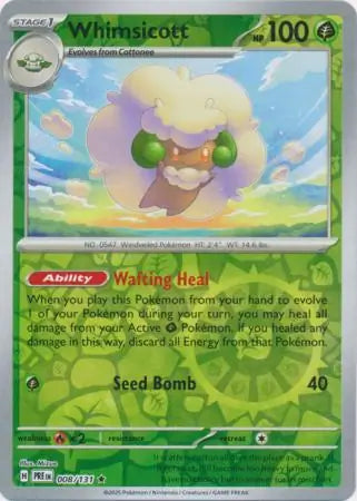 Whimsicott Reverse Holo 008 Pokesingles
