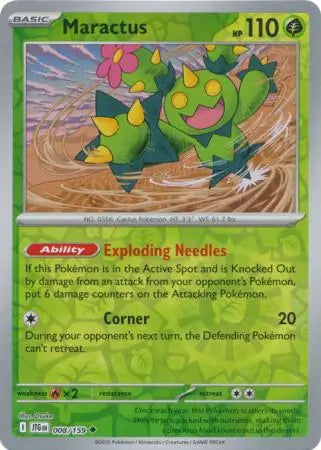 Maractus Reverse Holo 008 - Journey Together Pokesingles