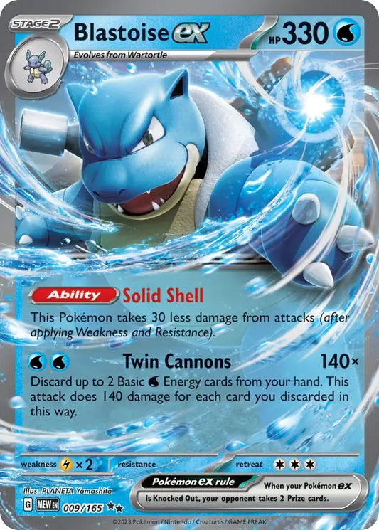009 Blastoise ex, 151 | Scarlet & Violet, ex, 35.00 kr, Pokesingles. Kjøp pokemon kort til lave priser hos oss.