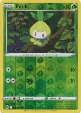 Petilil Reverse Holo 009, Silver Tempest | Sword & Shield, , 0.00 kr, Pokesingles. Kjøp pokemon kort til lave priser hos oss.