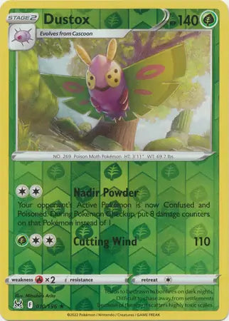Dustox Reverse Holo 010, Lost Origin | Sword & Shield, , 0.00 kr, Pokesingles. Kjøp pokemon kort til lave priser hos oss.