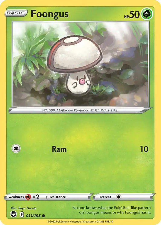 Foongus 011, Silver Tempest | Sword & Shield, , 0.00 kr, Pokesingles. Kjøp pokemon kort til lave priser hos oss.