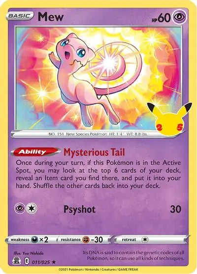 Mew 011, Celebrations | Sword & Shield, , 7.00 kr, Pokesingles. Kjøp pokemon kort til lave priser hos oss.