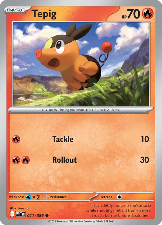 Tepig 011 - White Flare Pokesingles