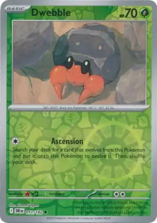 Dwebble Reverse Holo 011 - Destined Rivals Pokesingles