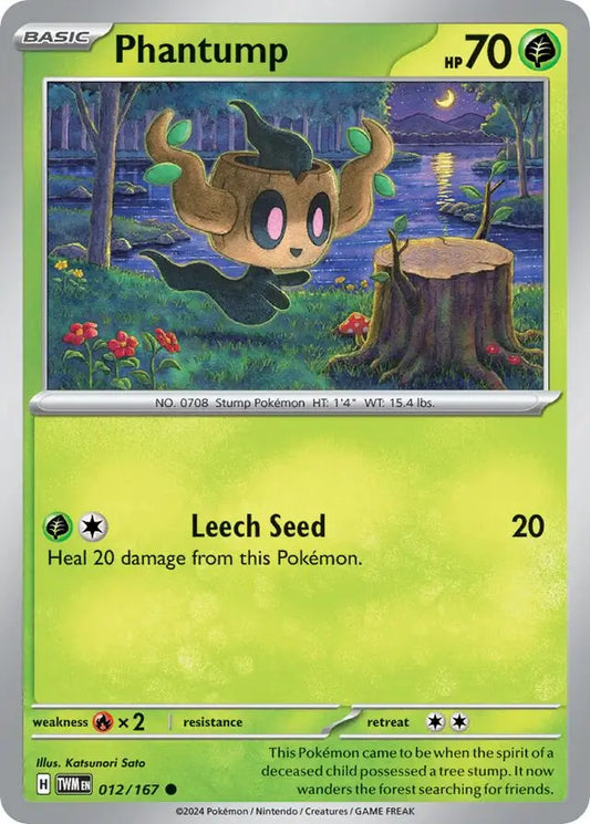 Phantump 012, Twilight Masquerade | Scarlet & Violet, , 5.00 kr, Pokesingles. Kjøp pokemon kort til lave priser hos oss.