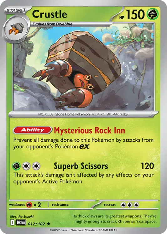 Crustle Holo Rare 012 - Destined Rivals Pokesingles