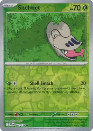 Shelmet Reverse Holo 012 - Journey Together Pokesingles