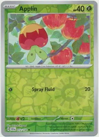 Applin Reverse Holo 012 - Stellar Crown Pokesingles
