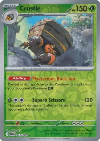 Crustle Reverse Holo 012 - Destined Rivals Pokesingles