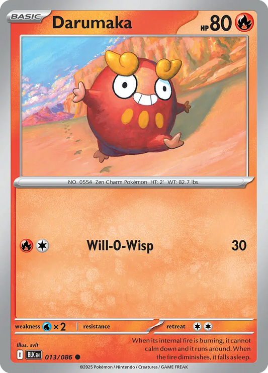 Darumaka 013 - Black Bolt Pokesingles