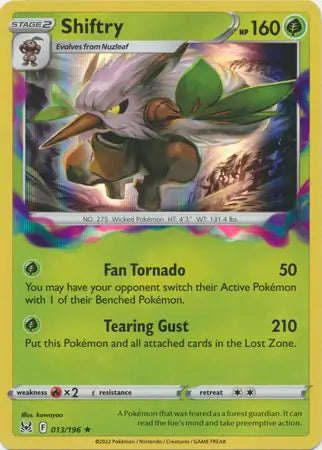 Shiftry 013, Lost Origin | Sword & Shield, , 0.00 kr, Pokesingles. Kjøp pokemon kort til lave priser hos oss.