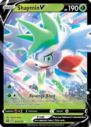 Shaymin V 013, Brilliant Stars | Sword & Shield, v, 0.00 kr, Pokesingles. Kjøp pokemon kort til lave priser hos oss.