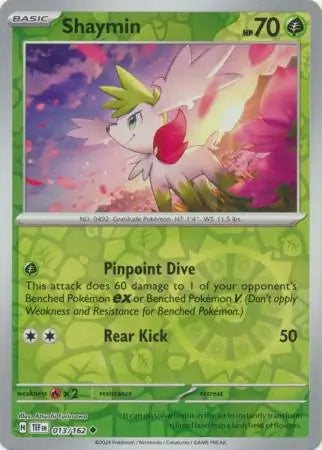 013 Shaymin - Reverse Holo, Temporal Forces | Scarlet & Violet, reverse, 4.00 kr, Pokesingles. Kjøp pokemon kort til lave priser hos oss.