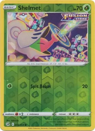 Shelmet Reverse Holo 013, Fusion Strike | Sword & Shield, , 2.00 kr, Pokesingles. Kjøp pokemon kort til lave priser hos oss.
