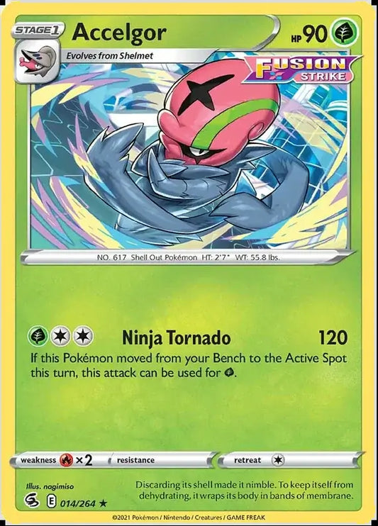 Accelgor 014, Fusion Strike | Sword & Shield, , 2.00 kr, Pokesingles. Kjøp pokemon kort til lave priser hos oss.