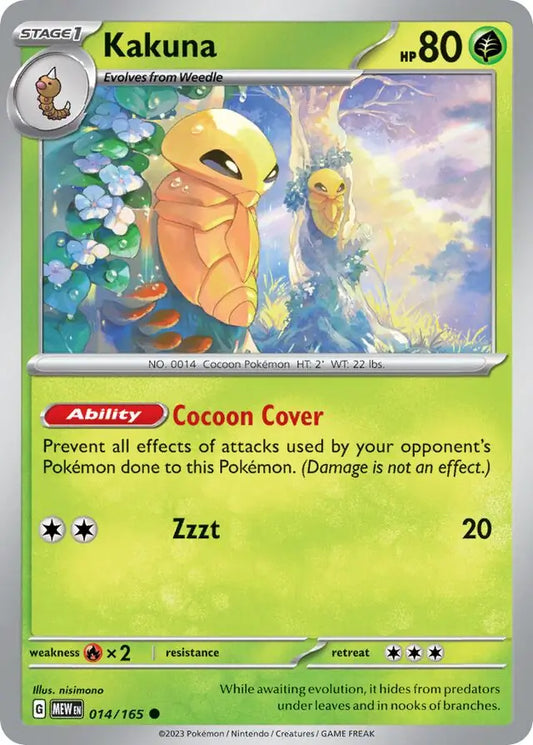 014 Kakuna, 151 | Scarlet & Violet, , 3.00 kr, Pokesingles. Kjøp pokemon kort til lave priser hos oss.