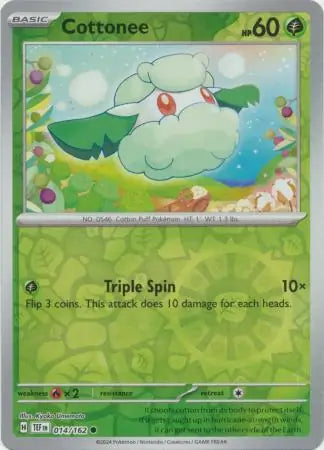 014 Cottonee - Reverse Holo, Temporal Forces | Scarlet & Violet, reverse, 4.00 kr, Pokesingles. Kjøp pokemon kort til lave priser hos oss.