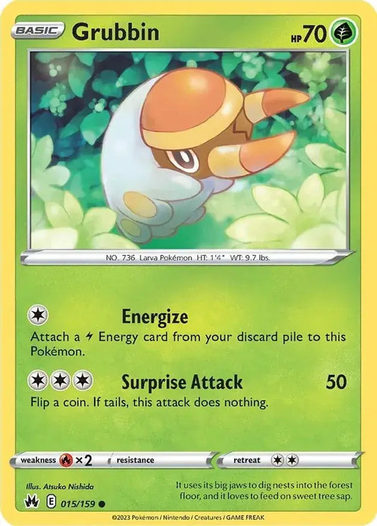Grubbin 015, Crown Zenith | Sword & Shield, , 0.00 kr, Pokesingles. Kjøp pokemon kort til lave priser hos oss.