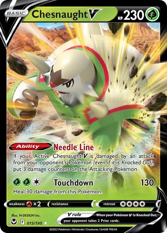 Chesnaught V 015, Silver Tempest | Sword & Shield, , 0.00 kr, Pokesingles. Kjøp pokemon kort til lave priser hos oss.