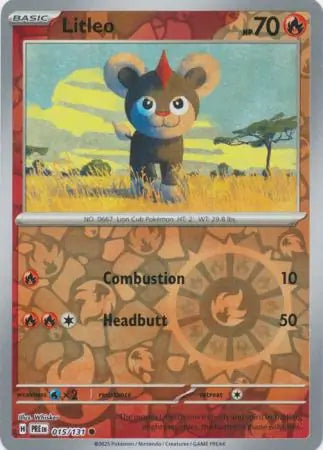 Litleo Reverse Holo 015 Pokesingles
