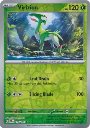 Virizion Reverse Holo 015 - Journey Together Pokesingles