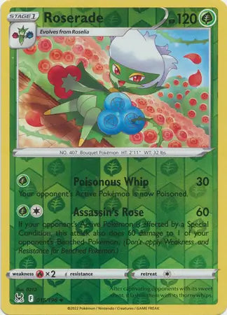 Roserade Reverse Holo 015, Lost Origin | Sword & Shield, , 0.00 kr, Pokesingles. Kjøp pokemon kort til lave priser hos oss.