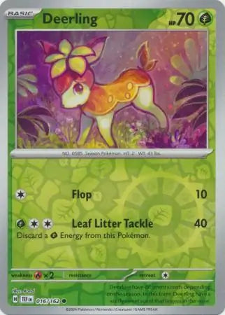 016 Deerling - Reverse Holo, Temporal Forces | Scarlet & Violet, reverse, 4.00 kr, Pokesingles. Kjøp pokemon kort til lave priser hos oss.