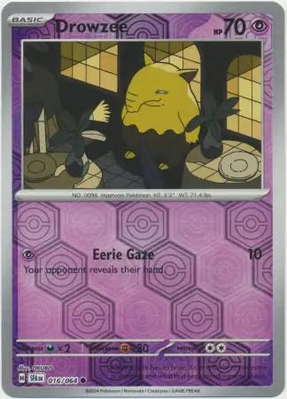 Drowzee Reverse Holo 016 - Shrouded Fable