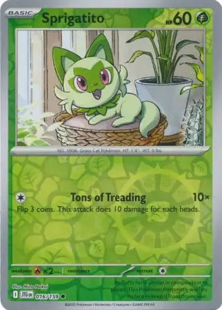 Sprigatito Reverse Holo 016 - Journey Together Pokesingles