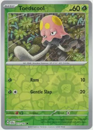 Toedscool Reverse Holo 017 - Stellar Crown Pokesingles