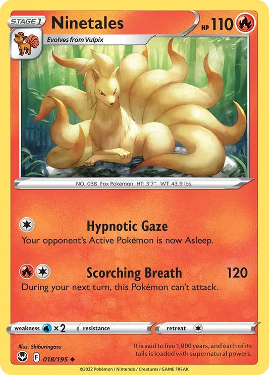 Ninetales 018, Silver Tempest | Sword & Shield, , 0.00 kr, Pokesingles. Kjøp pokemon kort til lave priser hos oss.