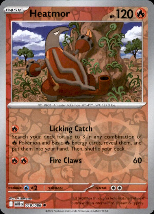 Heatmor Reverse Holo 019 - White Flare Pokesingles