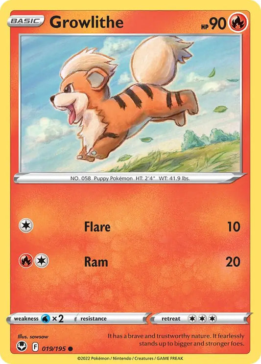 Growlithe 019, Silver Tempest | Sword & Shield, , 0.00 kr, Pokesingles. Kjøp pokemon kort til lave priser hos oss.