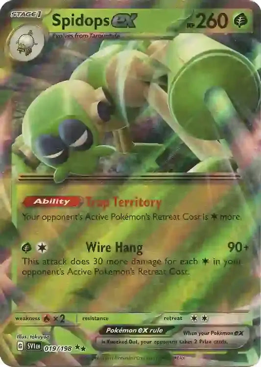 019 Spidops ex, Scarlet & Violet Base, ex, 5.00 kr, Pokesingles. Kjøp pokemon kort til lave priser hos oss.