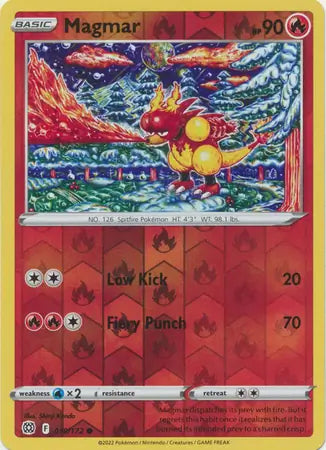 Magmar Reverse Holo 019, Brilliant Stars | Sword & Shield, , 0.00 kr, Pokesingles. Kjøp pokemon kort til lave priser hos oss.