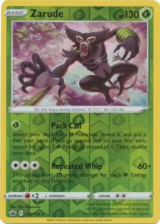 Zarude Reverse Holo 019