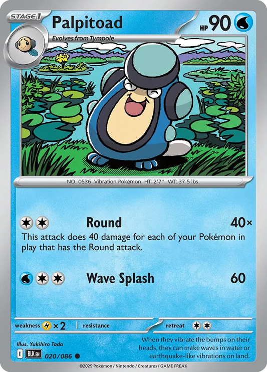 Palpitoad 020 - Black Bolt Pokesingles
