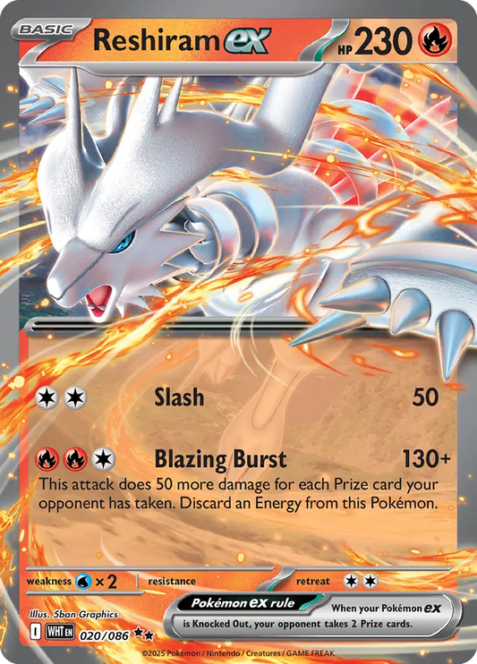 Reshiram ex 020 - White Flare Pokesingles
