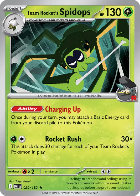 Team Rocket's Spidops Holo Rare 020 - Destined Rivals Pokesingles
