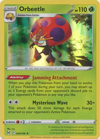 Orbeetle 020, Lost Origin | Sword & Shield, , 0.00 kr, Pokesingles. Kjøp pokemon kort til lave priser hos oss.