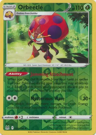 Orbeetle Reverse Holo 020, Lost Origin | Sword & Shield, , 0.00 kr, Pokesingles. Kjøp pokemon kort til lave priser hos oss.