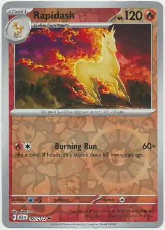 Rapidash Reverse Holo 020 - Stellar Crown