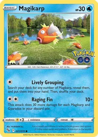 21 Magikarp, Pokemon Go | Sword & Shield, nonholo, 2.00 kr, Pokesingles. Kjøp pokemon kort til lave priser hos oss.