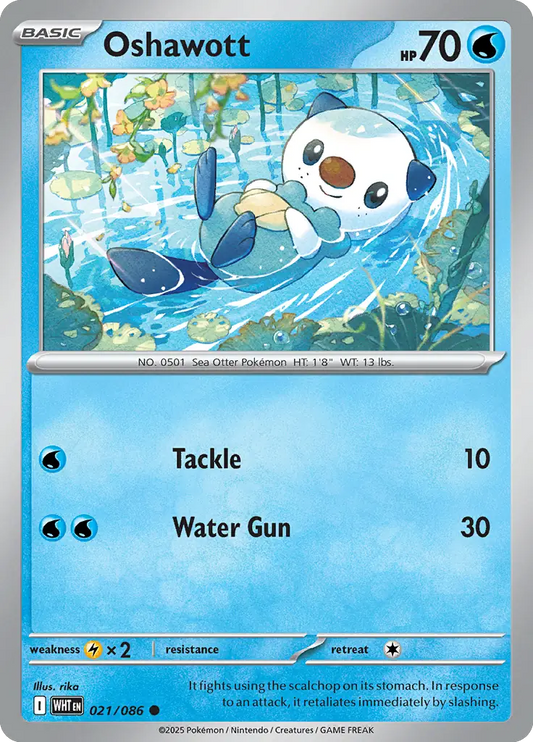 Oshawott 021 - White Flare Pokesingles