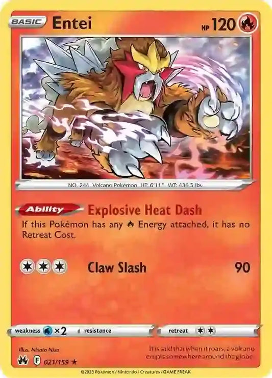 Entei 021, Crown Zenith | Sword & Shield, , 0.00 kr, Pokesingles. Kjøp pokemon kort til lave priser hos oss.