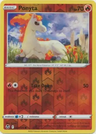 Ponyta Reverse Holo 021, Silver Tempest | Sword & Shield, , 0.00 kr, Pokesingles. Kjøp pokemon kort til lave priser hos oss.
