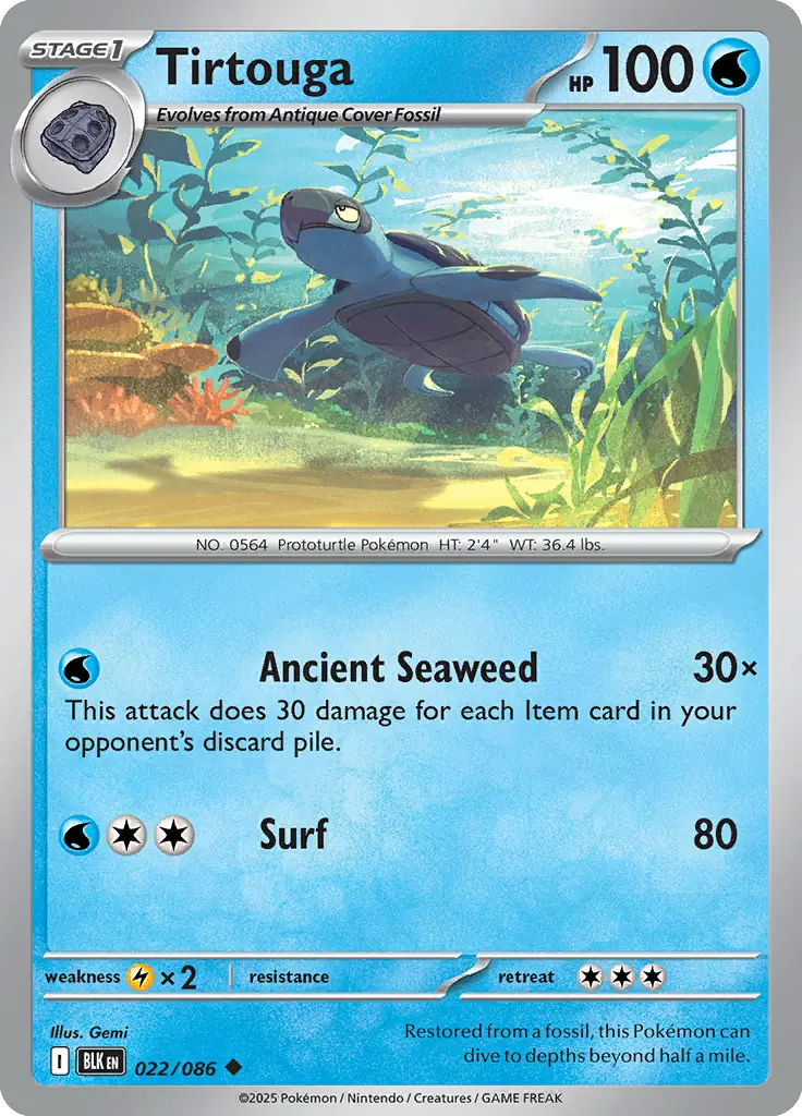 Tirtouga 022 - Black Bolt Pokesingles